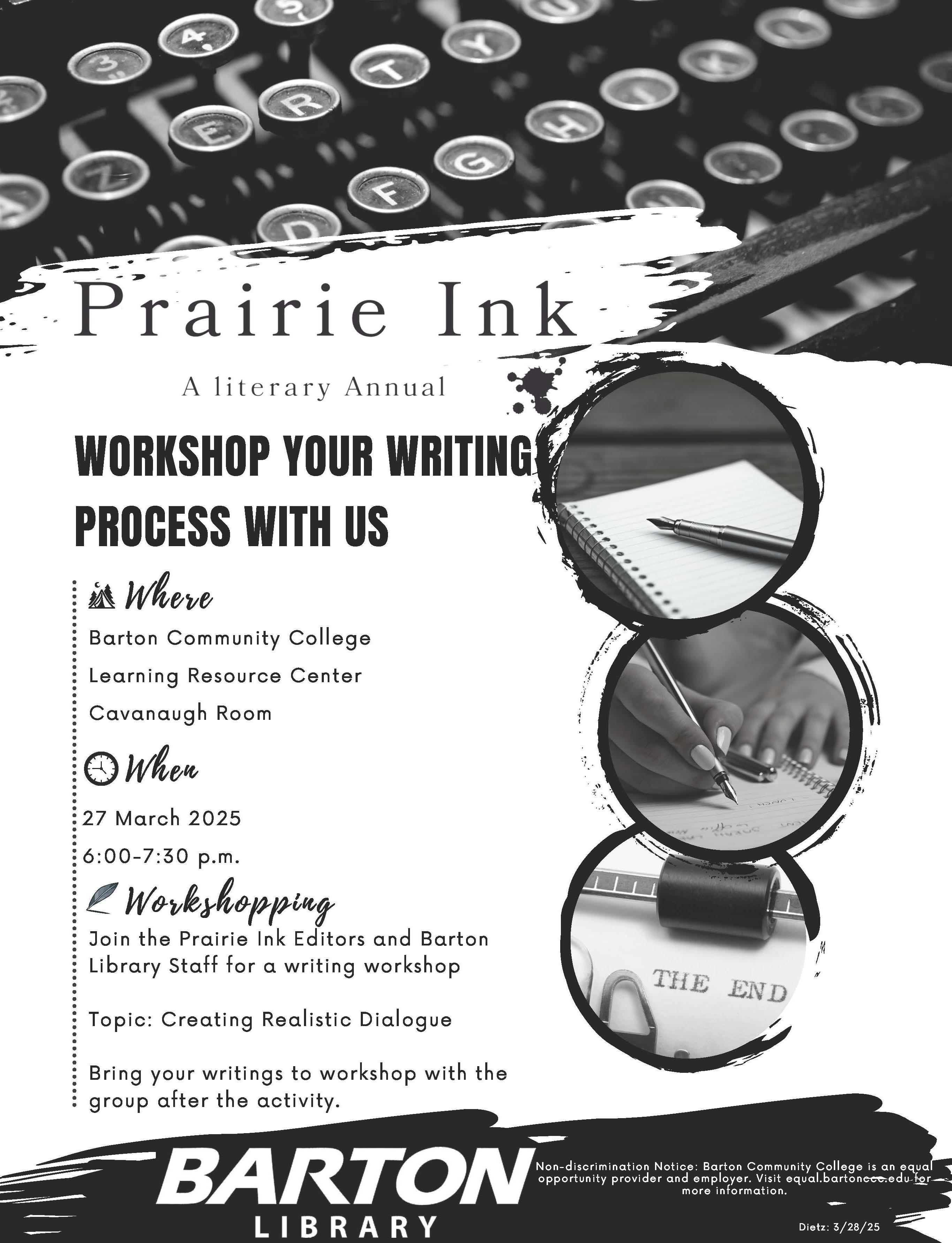 writing themed flier