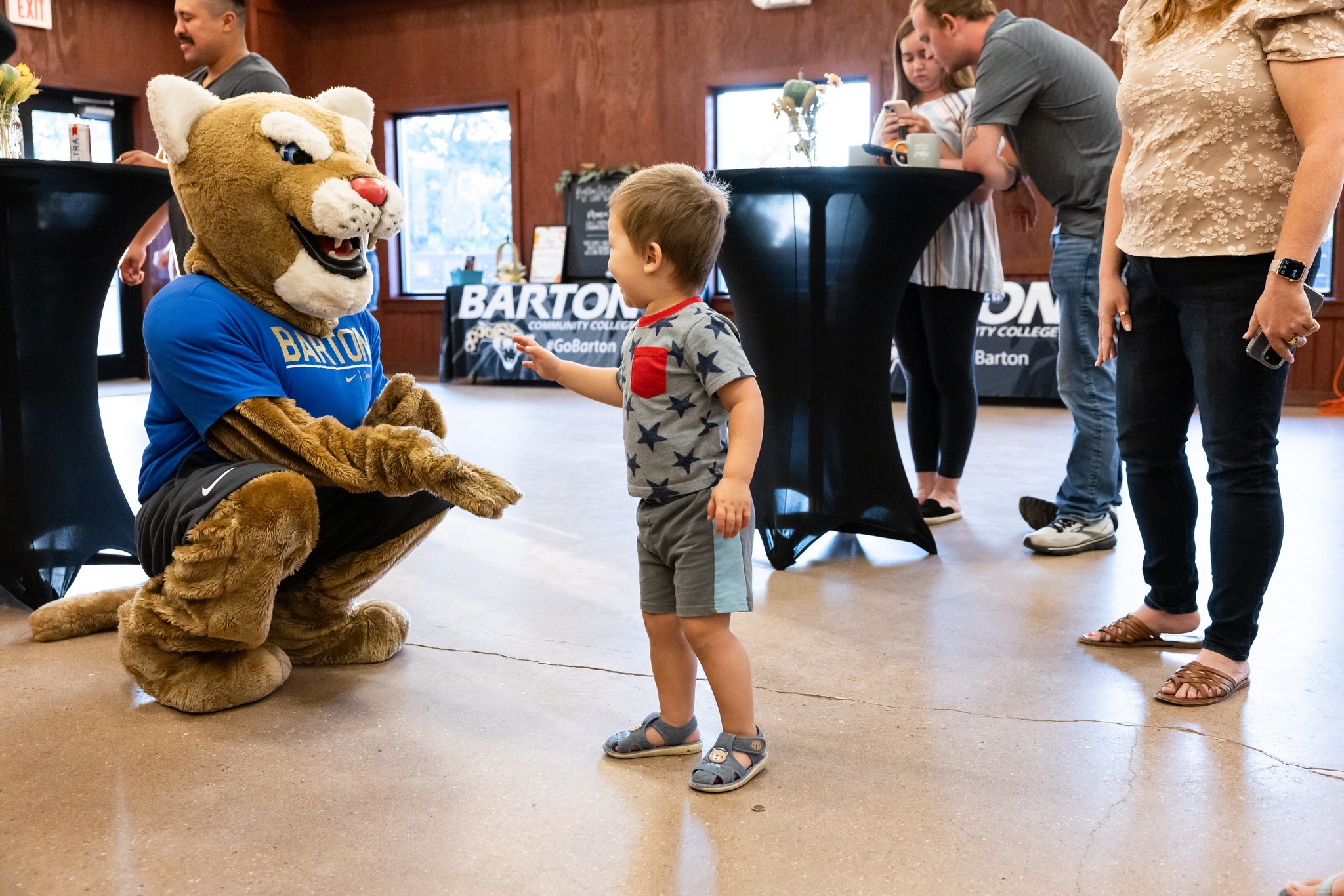 Bart the Cougar interacted with guests of all ages at last year's Chamber of Commerce After Hours hosted by Barton Community College. 