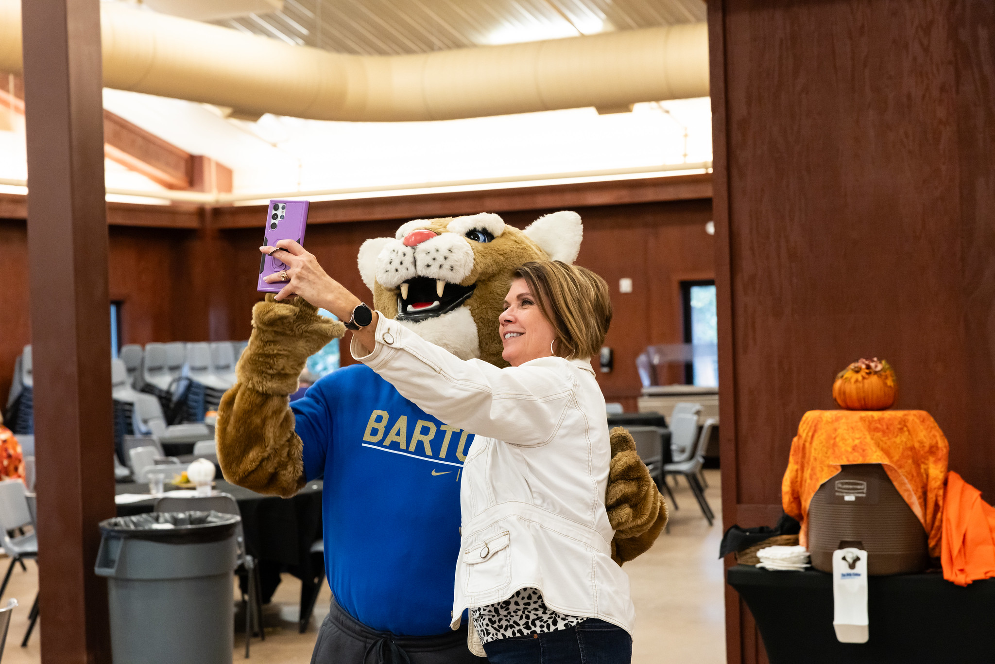 Bart the Cougar interacted with guests of all ages at last year's Chamber of Commerce After Hours hosted by Barton Community College.