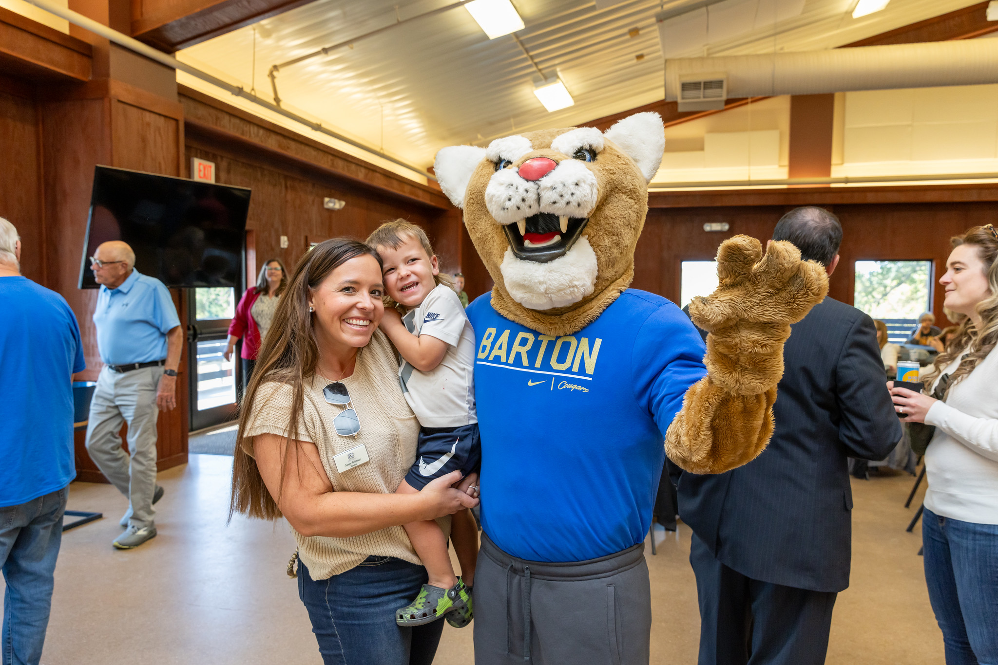 Bart the Cougar interacted with guests of all ages at last year's Chamber of Commerce After Hours hosted by Barton Community College. 