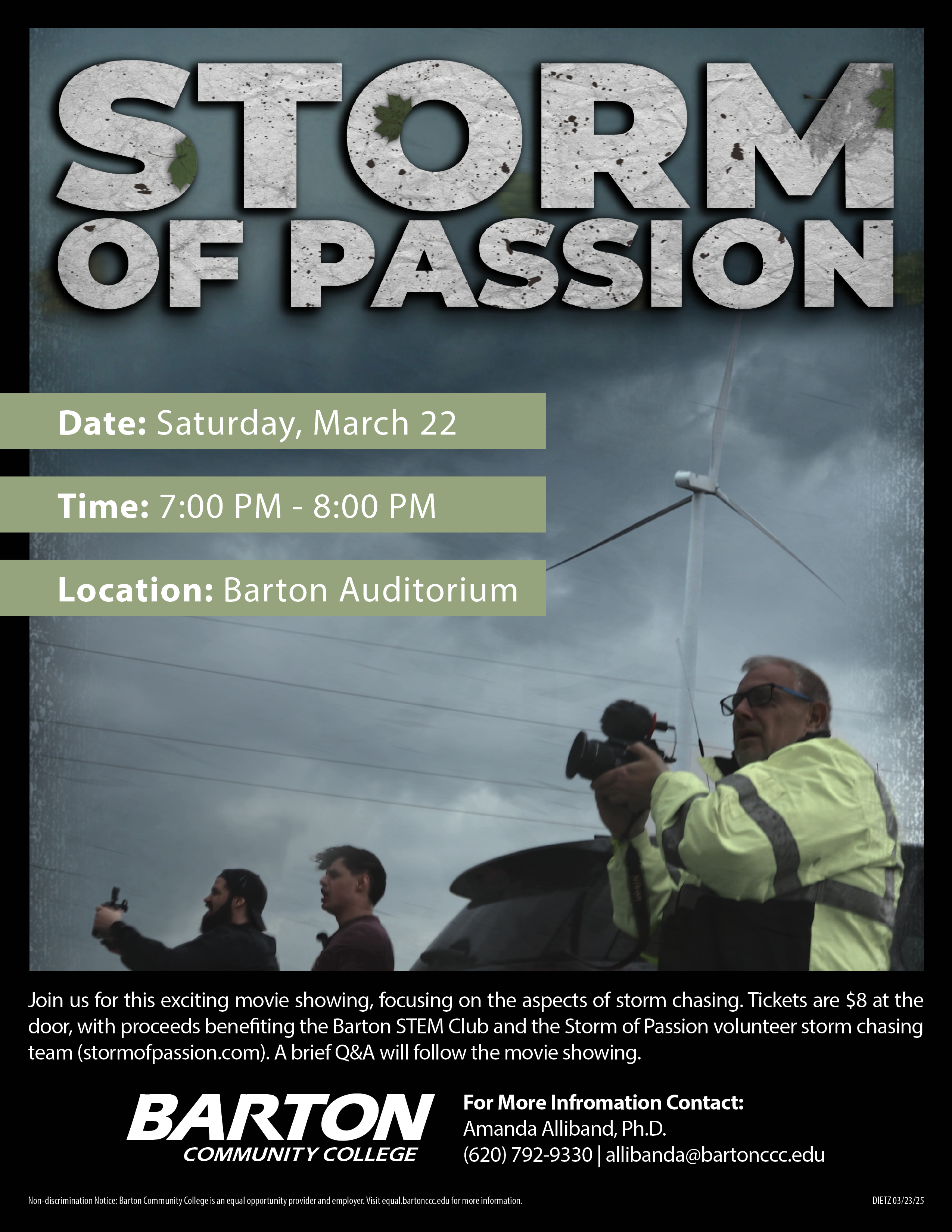 Storm of Passion screening on March 22