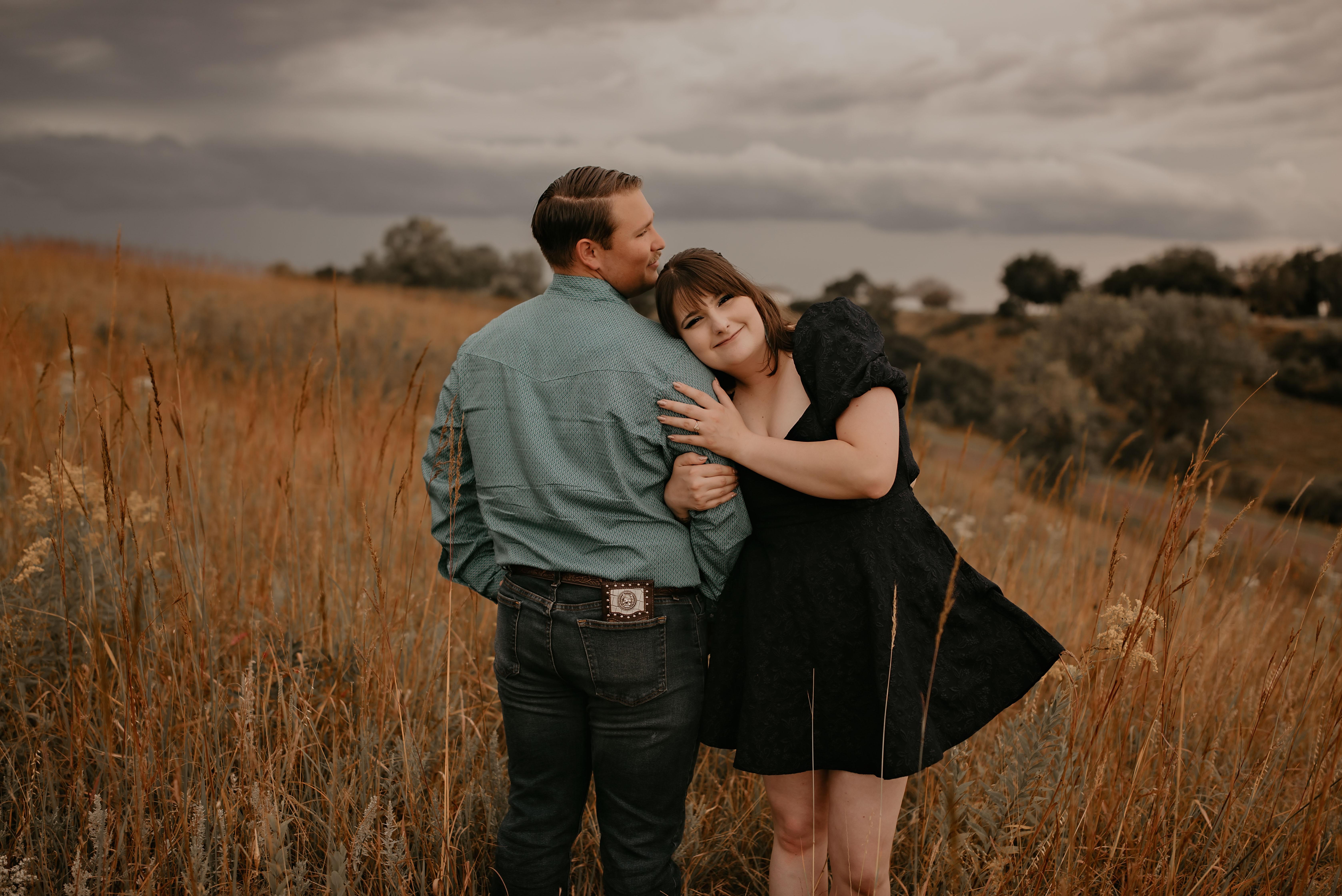 woman standing with man smiling