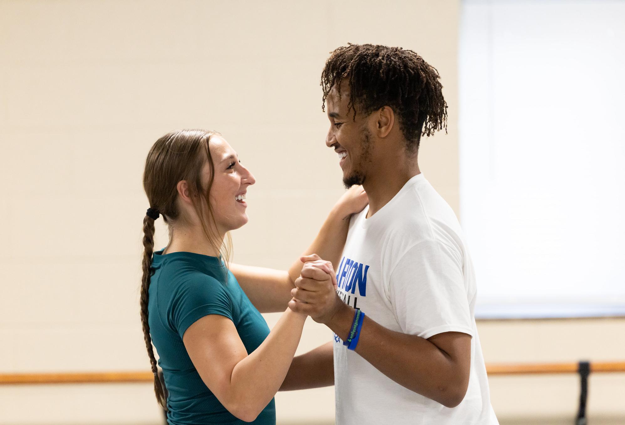 people dancing and smiling