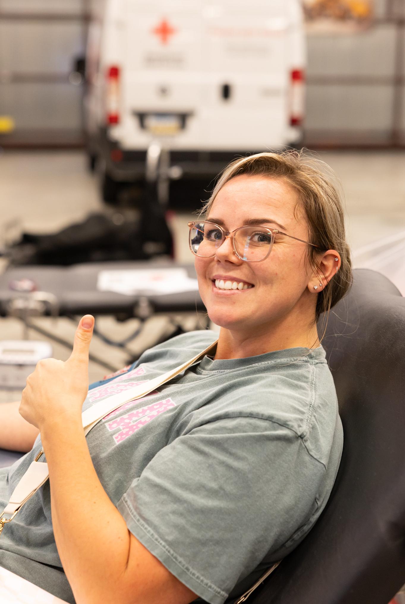 blood donor smiling 