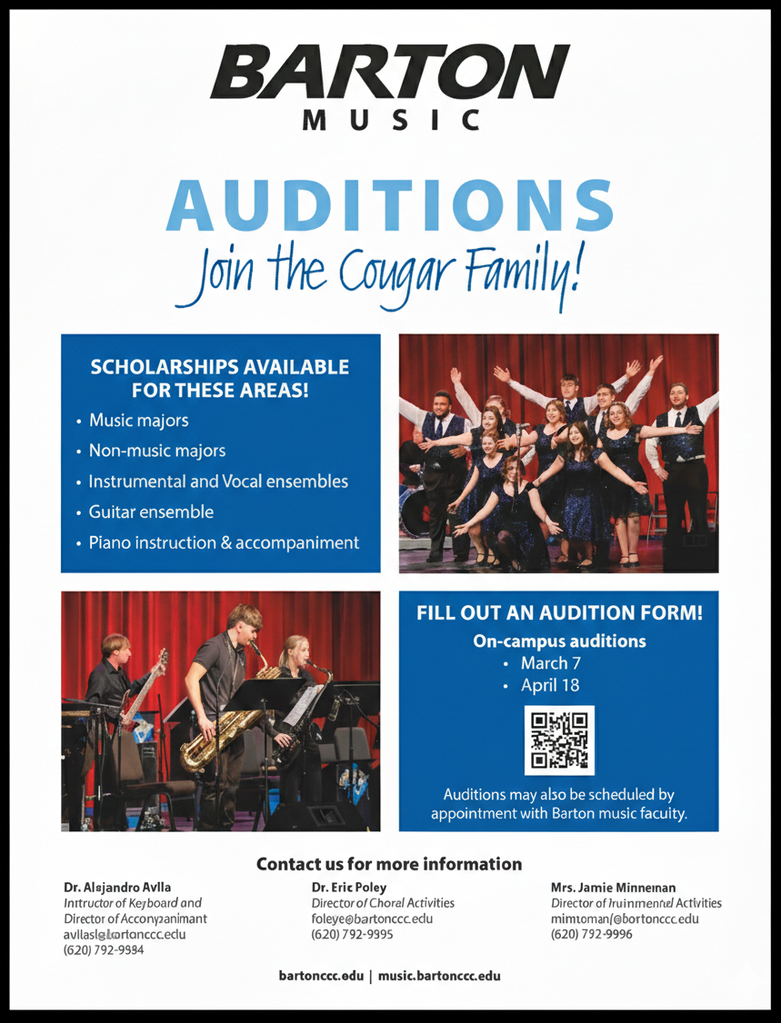 music auditions flier with musicians on it