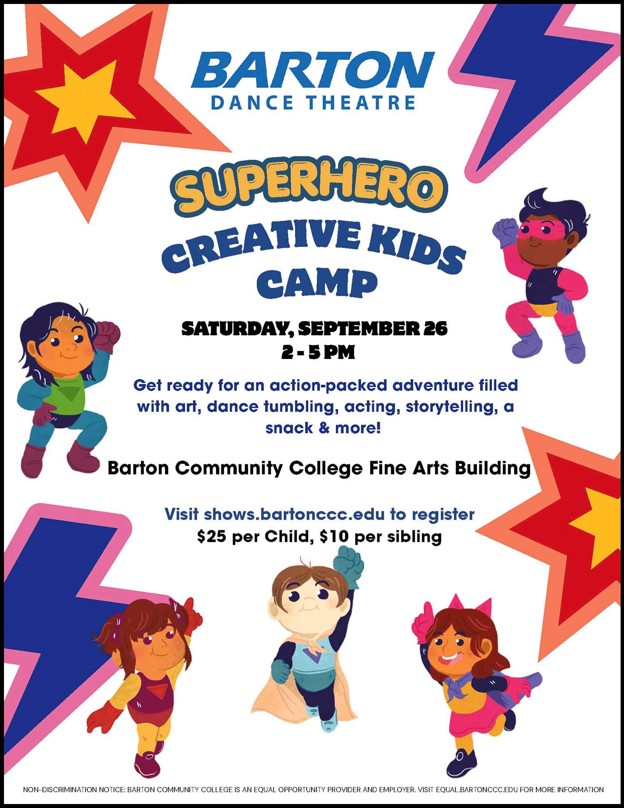 superhero themed flier